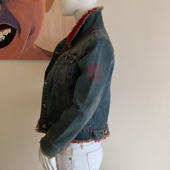 VERSACE jeans jacket Womens size,2/4, Kids 10 EU 140 streach - Picture 4 of 10